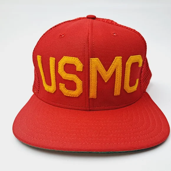 ☆HUMAN N CAT☆ Pound Red Yellow Wappen Flat Brim Cap Navy F Amazon.com: United States Marine Corps The Few The Proud Red